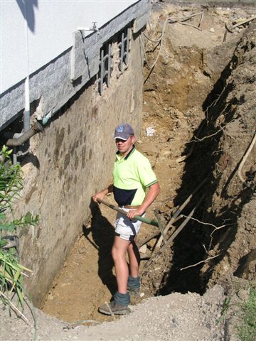 Freilegen der Aussenwand