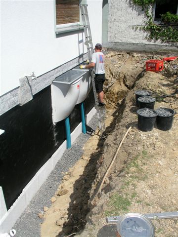 Bitumenbeschichtung, Drainage und Isolierung